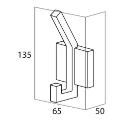 Tiger Haak Zenna Groot Chroom/Wengé 9 Tiger Haak Zenna Groot Chroom/Wengé -Badkamer Verkoop 123 10045