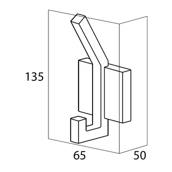 Tiger Haak Zenna Groot Chroom/Wengé 6 Tiger Haak Zenna Groot Chroom/Wengé - Afbeelding 4
