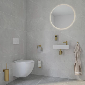 Marho Toiletrolhouder Luxor Met Klep Geborsteld Messing 5 Marho Toiletrolhouder Luxor Met Klep Geborsteld Messing - Afbeelding 3