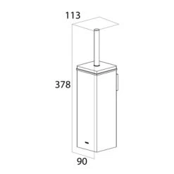 Tiger Toiletborstelhouder Items Hangend Vierkant Chroom -Badkamer Verkoop 123 10064