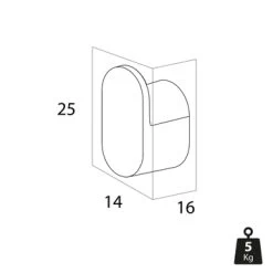 Tiger Handdoekhaak Carv Klein Zwart -Badkamer Verkoop 123 10069