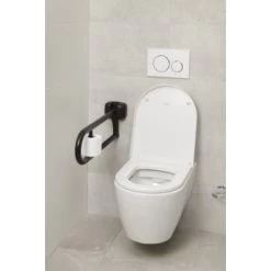 Secucare Wc-rolhouder Tbv Wc-beugel Premium Opklapbaar Zwart -Badkamer Verkoop 123 10072