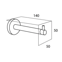 Tiger Reserverolhouder Boston Hangend RVS -Badkamer Verkoop 123 10108