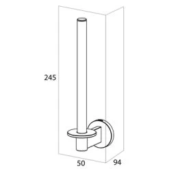 Tiger Reserverolhouder Noon Zwart -Badkamer Verkoop 123 10117