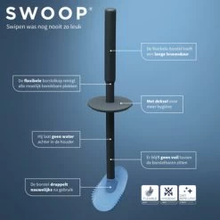 Tiger Toiletborstelhouder TESS Met Swoop Borstel Flexibel Zwart/antraciet -Badkamer Verkoop 123 10126