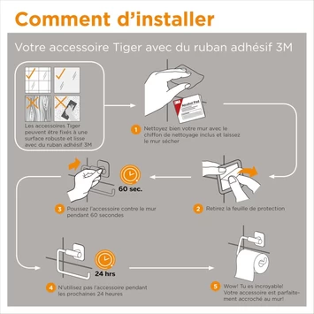 Tiger Toiletrolhouder Colar L RVS 11 Tiger Toiletrolhouder Colar L RVS - Afbeelding 9