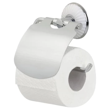 Tiger Toiletrolhouder Ivy Chroom/wit Met Klep 3 Tiger Toiletrolhouder Ivy Chroom/wit Met Klep