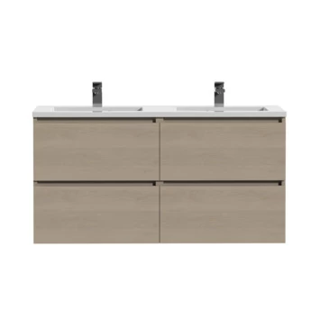 Tiger Karlo Badkamermeubel 120 Cm Naturel Eiken Met Wastafel Hoogglans Wit 5 Tiger Karlo Badkamermeubel 120 Cm Naturel Eiken Met Wastafel Hoogglans Wit - Afbeelding 3