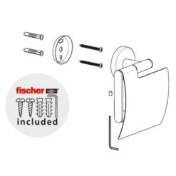 Marho Toiletrolhouder Luxor Met Klep Gun Metal -Badkamer Verkoop 123 10242