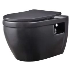 Atlantic Tyler Wandcloset Randloos Zwart Inclusief Wcbril -Badkamer Verkoop 123 1031