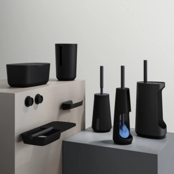 Tiger Toiletrolhouder TESS Met Planchet Zwart/antraciet 9 Tiger Toiletrolhouder TESS Met Planchet Zwart/antraciet - Afbeelding 7