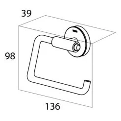 Tiger Toiletrolhouder Urban Zwart -Badkamer Verkoop 123 10402