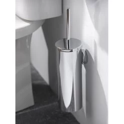 Haceka Toiletborstelhouder Kosmos Tec Hangend Chroom Buitenpot Met Binnenpot -Badkamer Verkoop 123 10432
