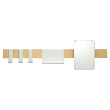 Sealskin Kapstok Met Spiegel Brix Wit 4 Sealskin Kapstok Met Spiegel Brix Wit - Afbeelding 2