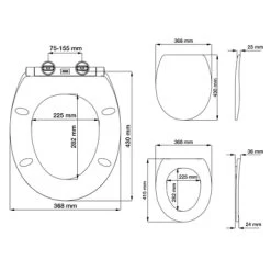 Tiger WC Bril Boston Wit/Chroom Kunststof Met Softclose 24 Tiger WC Bril Boston Wit/Chroom Kunststof Met Softclose -Badkamer Verkoop 123 10628