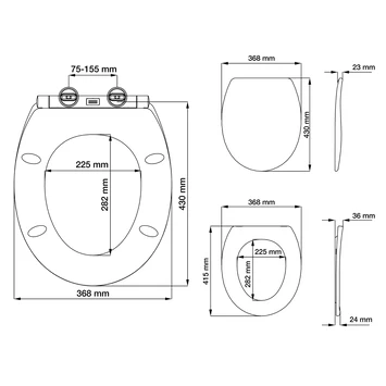 Tiger WC Bril Boston Wit/Chroom Kunststof Met Softclose 13 Tiger WC Bril Boston Wit/Chroom Kunststof Met Softclose - Afbeelding 11