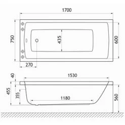 Sealskin Bad Trend Acryl 75x170x45,5 Cm -Badkamer Verkoop 123 1075