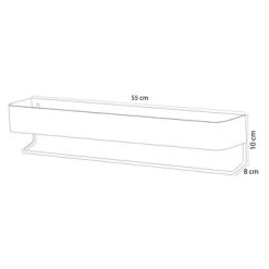 Sealskin Brix Wandrek Met Handdoekrek 55 Cm Zwart -Badkamer Verkoop 123 1077