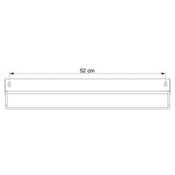 Sealskin Brix Wandrek Met Handdoekrek 55 Cm Zwart -Badkamer Verkoop 123 1078