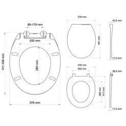 Tiger WC Bril Mason Pergamon Kunststof Met Softclose -Badkamer Verkoop 123 10848