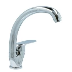 OK Keukenkraan Met Hoog Gebogen Uitloop En Hendel Chroom -Badkamer Verkoop 123 10912