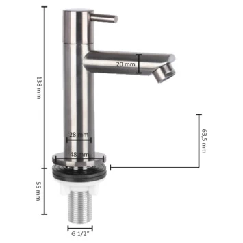 Differnz Fonteinkraan Recht RVS 6 Differnz Fonteinkraan Recht RVS - Afbeelding 4