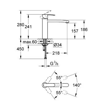 Grohe Keukenkraan Wave Cosmopolitan Met Hendel Chroom 4 Grohe Keukenkraan Wave Cosmopolitan Met Hendel Chroom - Afbeelding 2