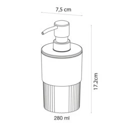 Sealskin Zeepdispenser Brave Staand Donkerroze -Badkamer Verkoop 123 1099