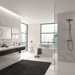 GROHE Wastafelkraan Essence M-size Met Hendel En Waste Hard Graphite -Badkamer Verkoop 123 11007