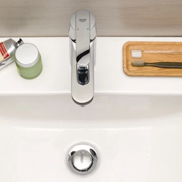 Grohe Wastafelkraan Get Met Hendel En Waste Chroom 5 Grohe Wastafelkraan Get Met Hendel En Waste Chroom - Afbeelding 3