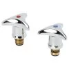 Sanivesk Kraanbovendeel Stergreep Set Water1/2"M Chroom Rood+Blauw -Badkamer Verkoop 123 11173