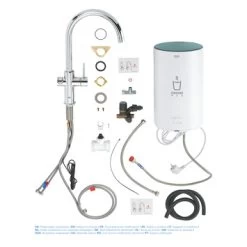 Grohe Red Compact Keukenkraan Met C-uitloop En 4 Liter Kokend Water Boiler Chroom -Badkamer Verkoop 123 11301