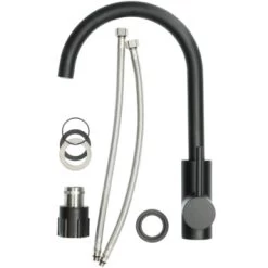 Atlantic Keukenkraan Colin Met Hendel Zwart -Badkamer Verkoop 123 11337