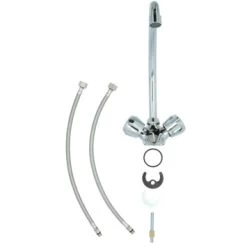 Handson Keukenkraan Thomas 2-knops Chroom Met Uitloop 235mm -Badkamer Verkoop 123 11351