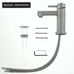 Tiger Wastafelkraan Boston Met Hendel RVS -Badkamer Verkoop 123 11361