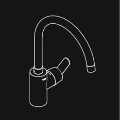 GROHE Keukenkraan Get Met Hendel En Hoge Uitloop Chroom 11 GROHE Keukenkraan Get Met Hendel En Hoge Uitloop Chroom -Badkamer Verkoop 123 11376