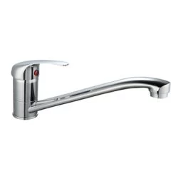 OK Keukenkraan Met Lage Rechte Uitloop En Hendel Chroom