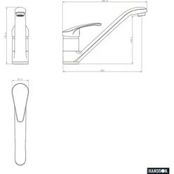 Handson Keukenkraan Diane Met Hendel Chroom -Badkamer Verkoop 123 11410