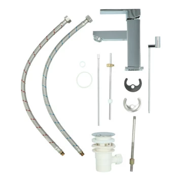 Aqualino Wastafelkraan Panaro Met Hendel En Waste Chroom 14 Aqualino Wastafelkraan Panaro Met Hendel En Waste Chroom - Afbeelding 12