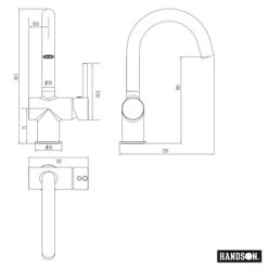 Handson Keukenkraan Oscar Met Hendel Chroom 5 Handson Keukenkraan Oscar Met Hendel Chroom -Badkamer Verkoop 123 11491