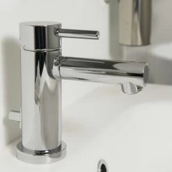 Tiger Wastafelkraan Boston Met Hendel En Waste Chroom -Badkamer Verkoop 123 11512