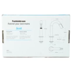 Atlantic Fonteinkraan Scott Met Draaiknop Chroom -Badkamer Verkoop 123 11569