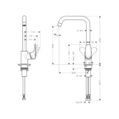 Hansgrohe Keukenkraan Ecos L Met Hendel Chroom 8 Hansgrohe Keukenkraan Ecos L Met Hendel Chroom -Badkamer Verkoop 123 11614