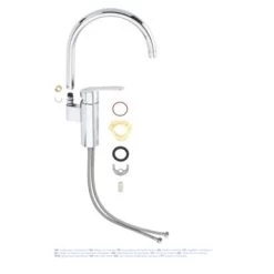 Grohe Keukenkraan Wave Cosmopolitan Met Hendel En C-uitloop Chroom -Badkamer Verkoop 123 11646