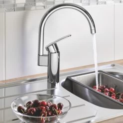 Grohe Keukenkraan Wave Cosmopolitan Met Hendel En C-uitloop Chroom -Badkamer Verkoop 123 11647