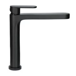 Absolut Wastafelkraan Iode Medium Met Hendel En Waste Zwart -Badkamer Verkoop 123 11683