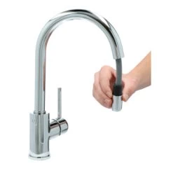 Atlantic Keukenkraan Jeremy Met Hendel En Uittrekbare Sproeikop Chroom -Badkamer Verkoop 123 11716
