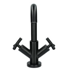 Absolut Wastafelkraan Post 2-knops Zwart -Badkamer Verkoop 123 11755