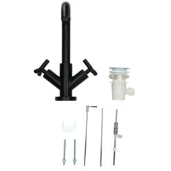 Absolut Wastafelkraan Post 2-knops Zwart -Badkamer Verkoop 123 11759