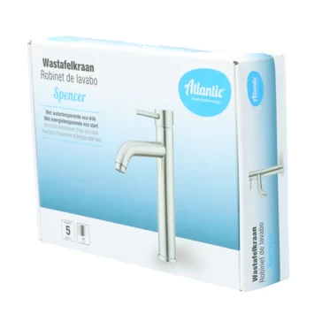 Atlantic Wastafelkraan Spencer Met Hendel RVS 14 Atlantic Wastafelkraan Spencer Met Hendel RVS - Afbeelding 12